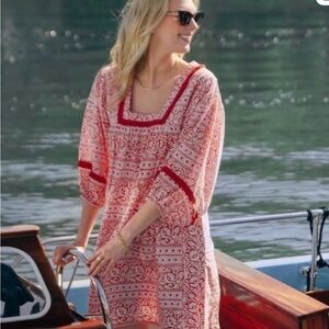 Tuckernuck Red and White Women's Swim Cover-Up